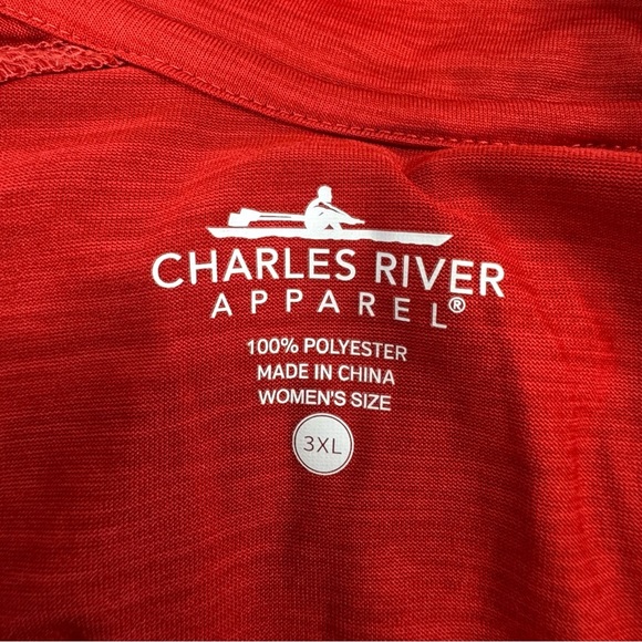 Charles River Apparel Women’s Red Space Dye Performance Pullover - Picture 5 of 6